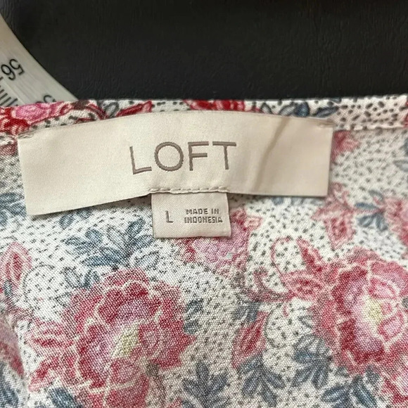 Loft Paisley Wrap Back Cropped Top Size L - Picture 8 of 11